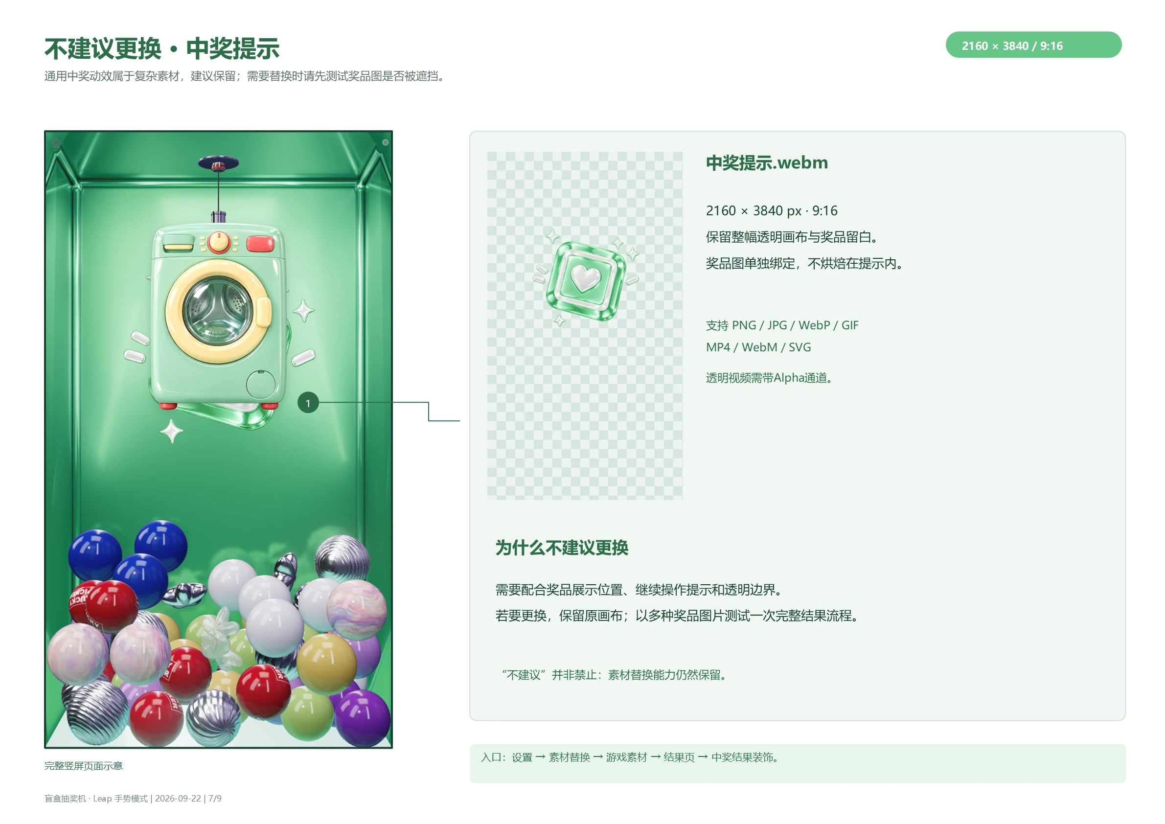 不建议更换：中奖提示与独立奖品图的组合效果及制作规格