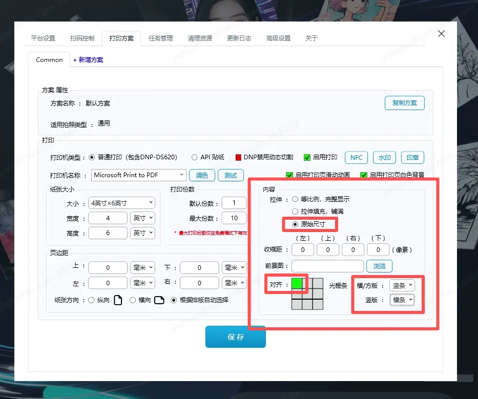 ● DNP 系列打印机设置